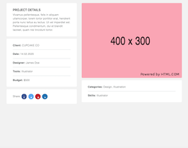 Preview Bootstrap Html Snippet. Project Details