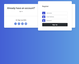 Preview Bootstrap Html Snippet. Blue Sign Up