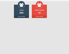 Bootstrap example and template. Dashboard user count colored circle image