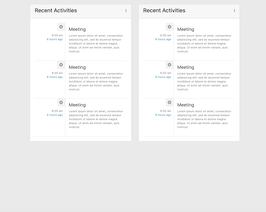 Preview Bootstrap Html Snippet. Bs4 Recent Activities Panel