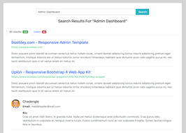 Preview Bootstrap Html Snippet. Bs4 Search Results With Users